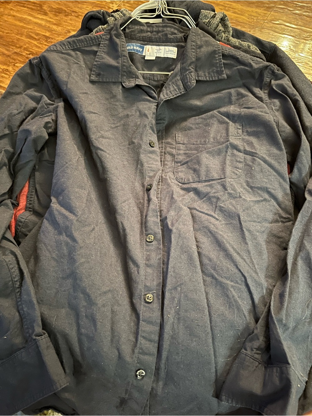 Old Navy Men's Navy Button-Up Shirt